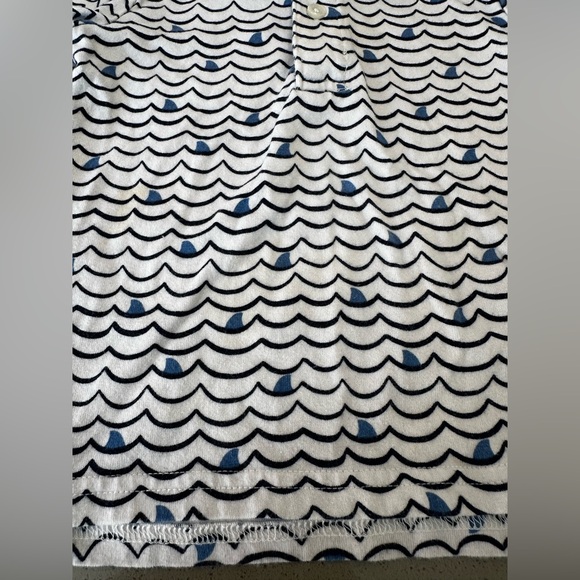 Janie and Jack Shark Fin Jersey Short Sleeve Cotton Polo Size 18-24M - Picture 3 of 5